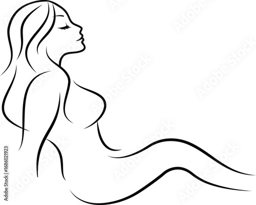 Beauty women line art luxury creative flower beauty skin care minimalist logo design	