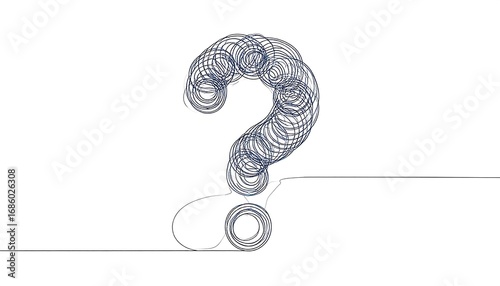 Abstract question mark design