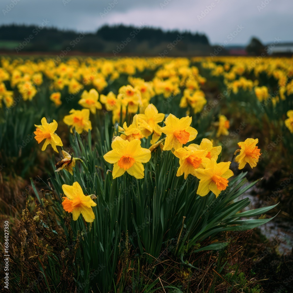 Fototapeta premium Daffodil field in bloom
