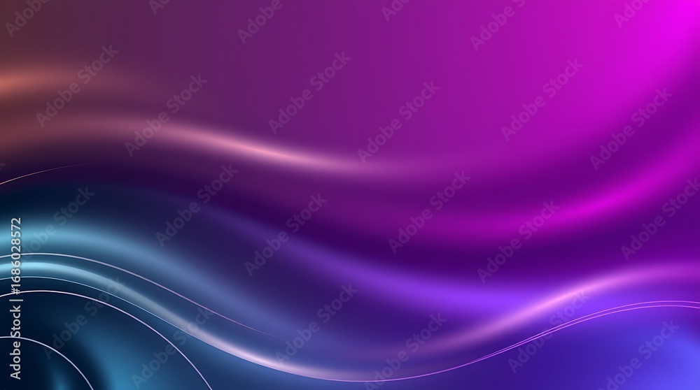 Naklejka premium Abstract flowing purple and pink waves with a smooth silk motion texture
