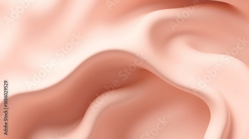 An abstract background of flowing pink and gold silk with a soft, wavy texture