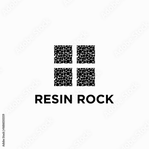 Stones seamless resin rock borders vector set. Black and white paving seamless patterns. Doodle cobblestones and cute rounded outlines shapes for interior and science design