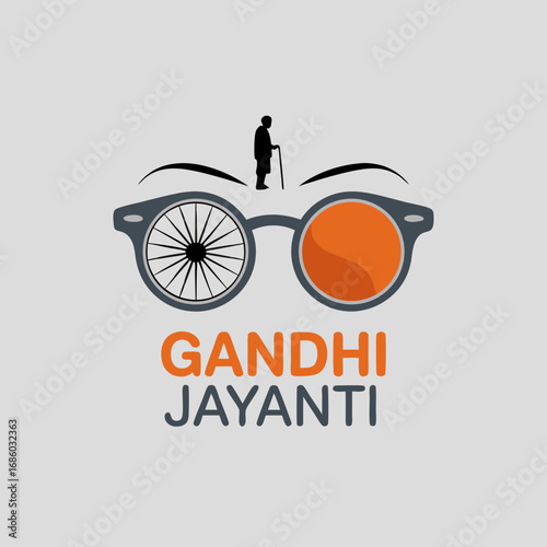 Mahatma Gandhi Jayanti Vector Illustration Celebrating the Father of the Nation with a Symbolic Design