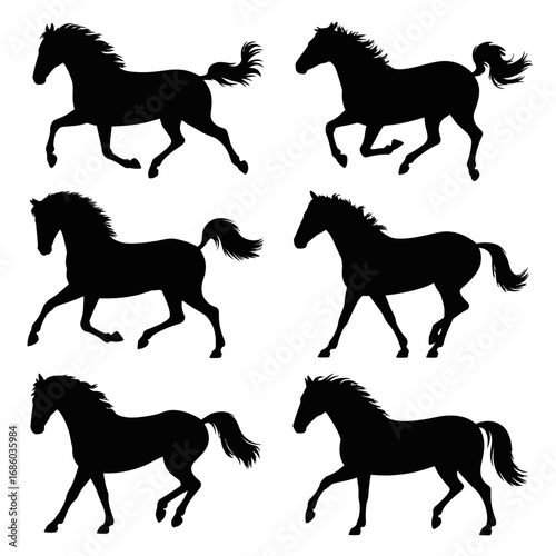 Galloping Horse Silhouette Vector  Equine Art Collection