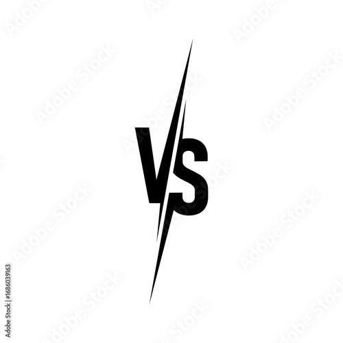 Versus logo. VS letters for sports, fight, competition, battle, match, game.