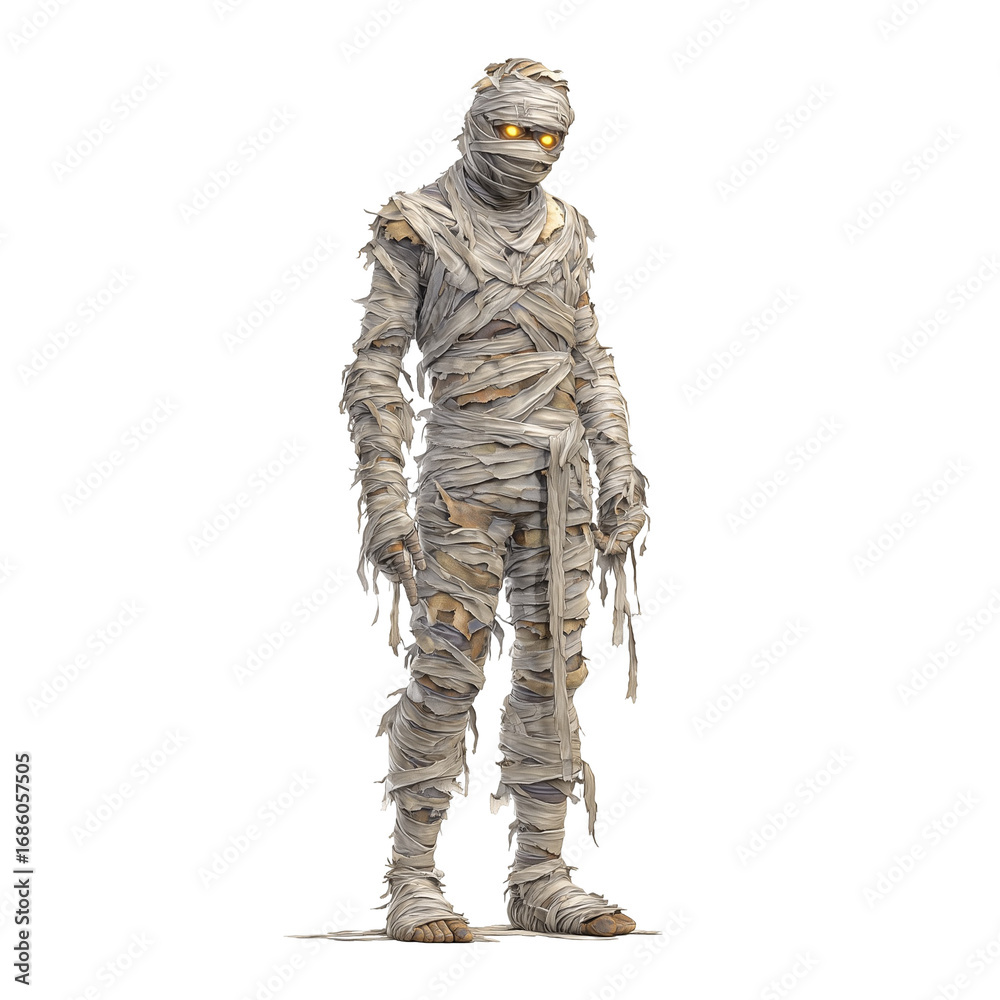 Obraz premium Mummy character with glowing eyes