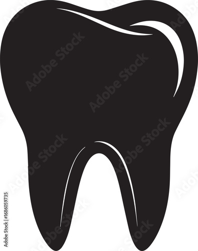  Healthy Tooth Silhouette Vector Illustration