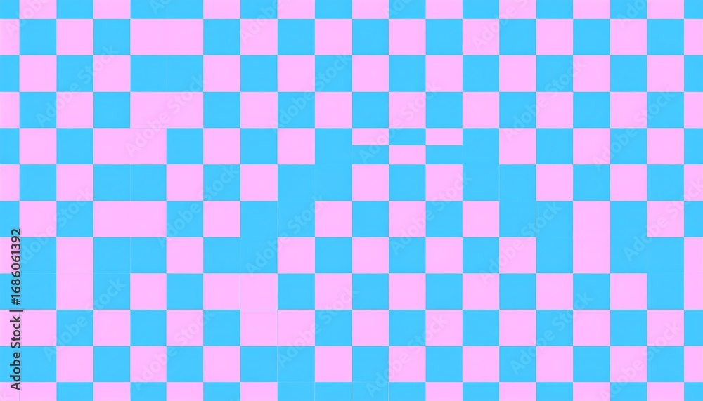 Checkerboard pattern in light pink and light blue
