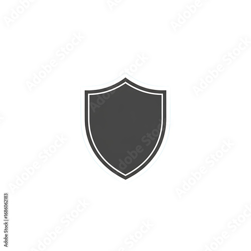 Free Download Simple shield icon emblem symbol for security protection safety privacy digital cybersecurity isolated on transparent background - GFXLoad