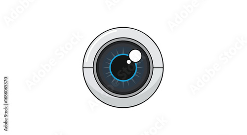 Abstract Eye Design Vector with Futuristic and Minimalist Style Representation Focus, Eye, futuristic aesthetic, minimal design, vector graphics