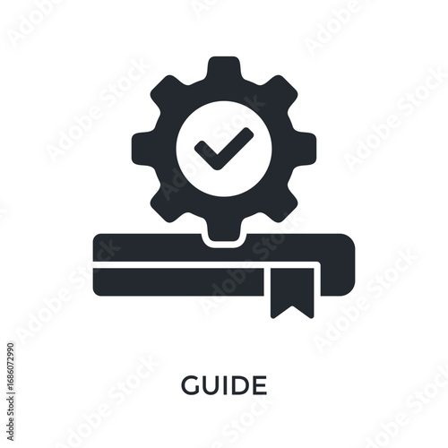 Guide Icon Glyph Style. Vector Illustration For Graphic Design