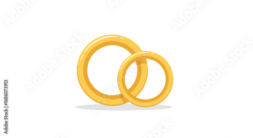 Intertwined golden wedding bands symbolizing eternal love and commitment, perfect for romance themes and wedding celebrations