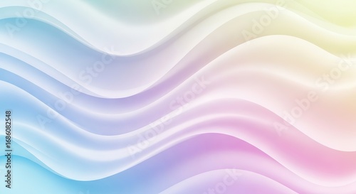 Pastel Waves: Gentle Undulation of Color and Light in Abstract F