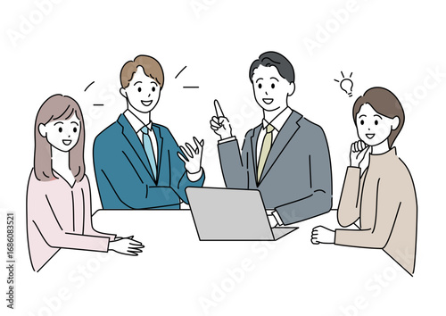 ミーティングをしているビジネスチーム