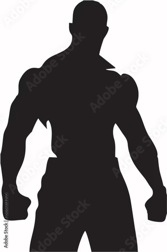 MMA Silhouette - Fighting Pos...