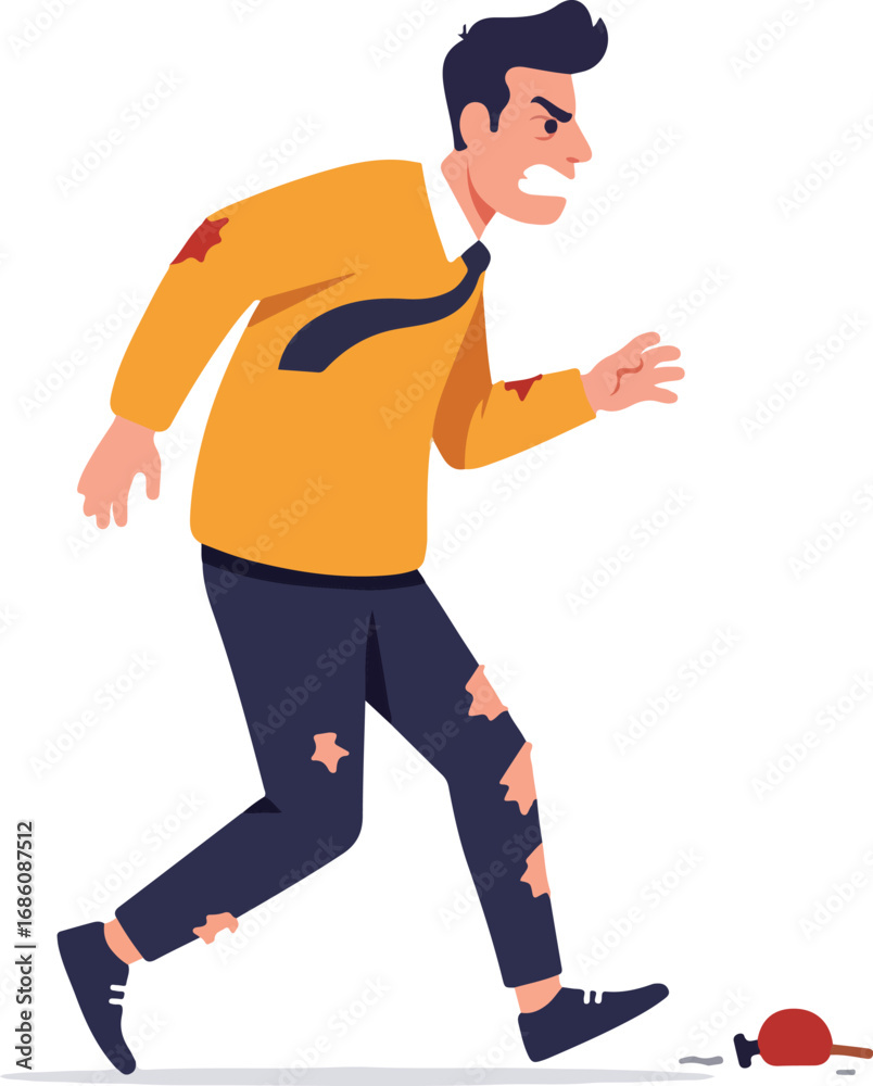 Fototapeta premium image_Cartoon_man_beaten_a_seed171104_1756294793736_1