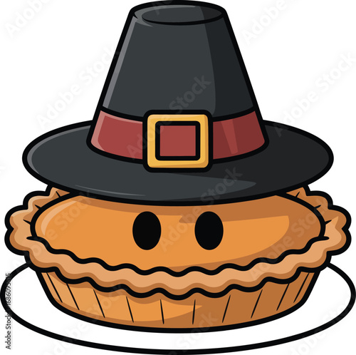 Happy thanksgiving day autumn harvest silhouette design