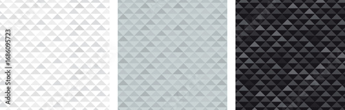 キラキラした三角のパターンを使った鱗文の模様セット