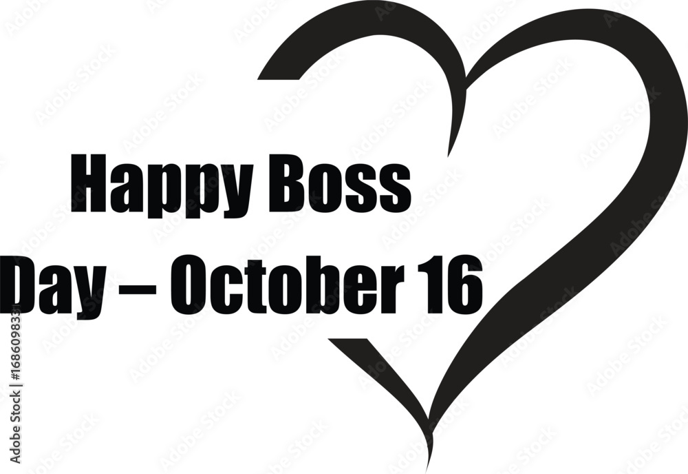 Obraz premium Happy boss day October 16 vector design
