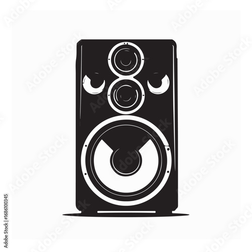 Speakers Sound Audio Speaker Entertainment image vector isolated on white background