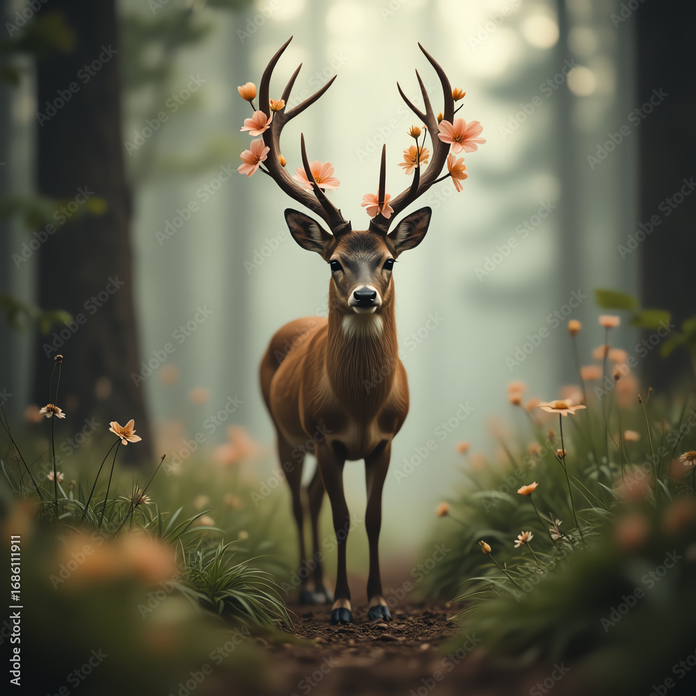 Fototapeta premium deer in the forest
