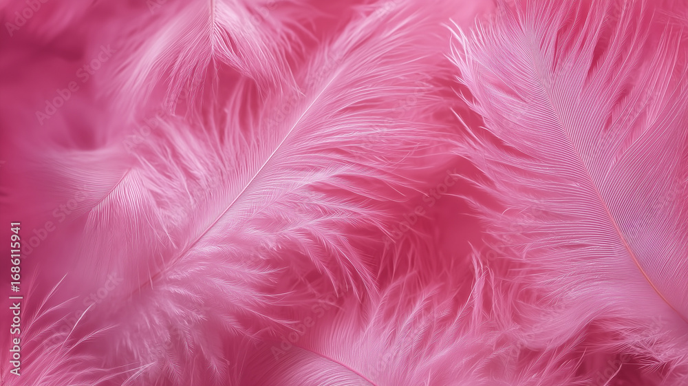 Obraz premium A Light Pink Feather Background