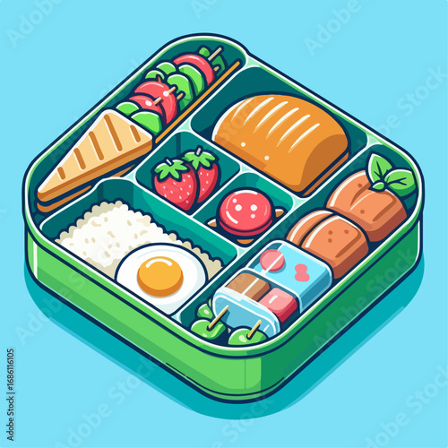 flat illustration of food supplies