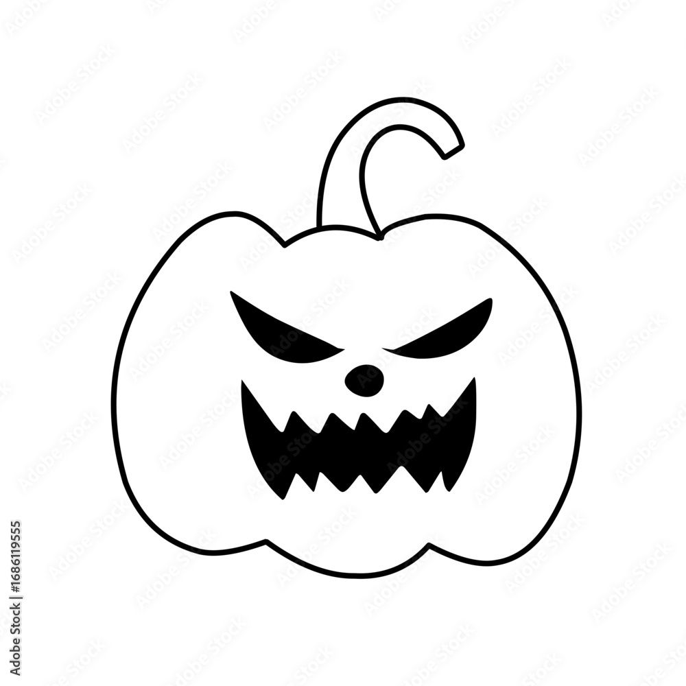 Fototapeta premium hand-drawn Halloween pumpkin