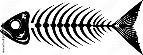 silhouette of a fishbone