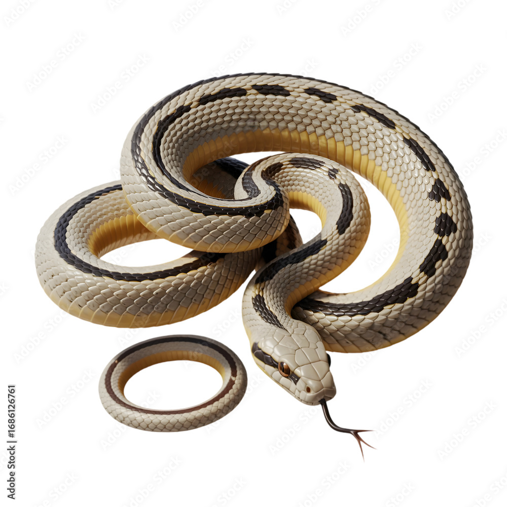 Obraz premium snake on white background