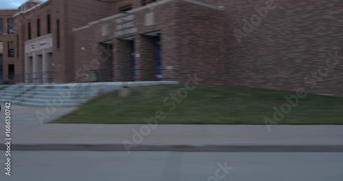 Background Plate School Zone City Driving Evening