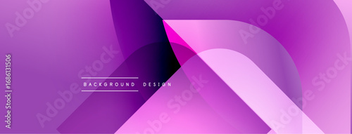 Abstract purple background. Smooth gradients create dynamic shapes, modern design elements. Text reads background design.