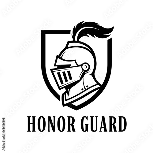 Honor guard military national patriotic, logo design illustration