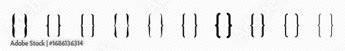 Bracket Icon Set Text Brackets Collection