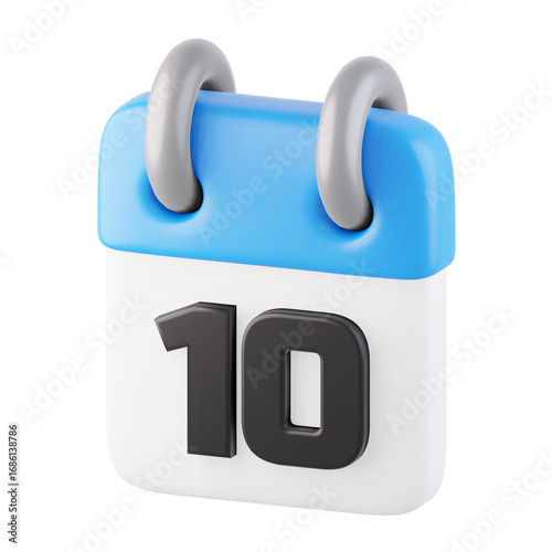 Calendar 3D Icon, 3D rendering