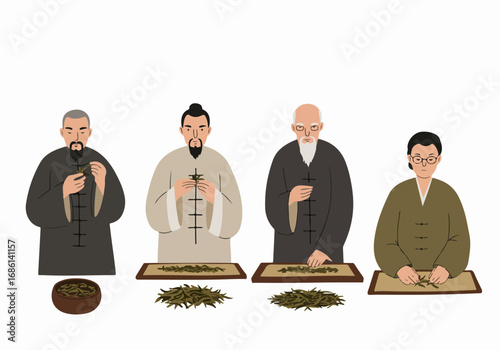 Diverse group of people standing and sitting