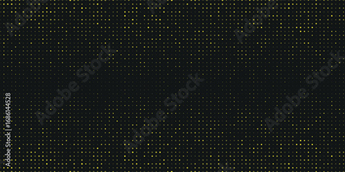 Gold falling down confetti background. Repeated golden dotted glitter pattern. Vector background