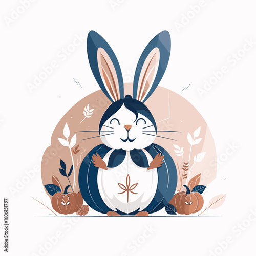 illustration of a cozy swing adorned with soft cushions in a tranquil setting