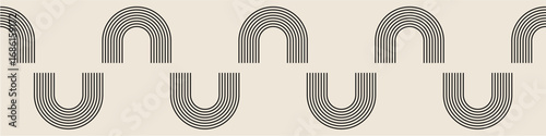 Stripe line mid century background vector for retro aesthetics, minimal art, and graphic design. Useful for illustrating a timeless, classic feel.
