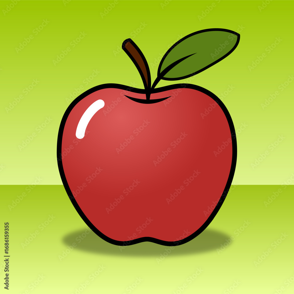 Fototapeta premium Simple Illustration of Harvest Apple