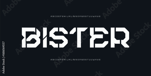 Bister Modern alphabet letters font logo. Typography luxury minimal lettering fonts decorative wedding vintage retro logos. vector illustration