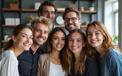 Diversity, team and selfie of happy business people or friends together in unity at the office. Portrait of fun, playful and smile corporate group of professional employee workers in the workplace.