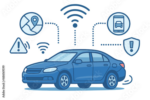 Wireless technology in automotive industry showcasing smart features, safety elements, connected car systems, IoT integration, vehicle automation, and innovative smart car design.