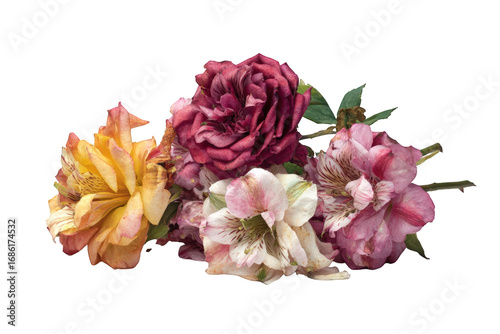Dried flower bouquet, muted colors