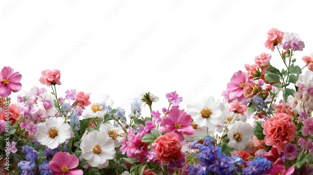 Obraz premium Vibrant floral border (2)