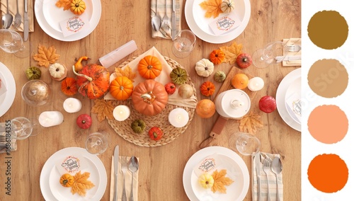 Festive table setting for T...