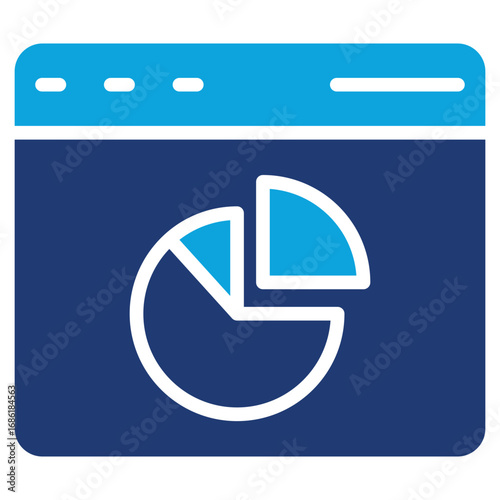 Web analysis mixed color icon