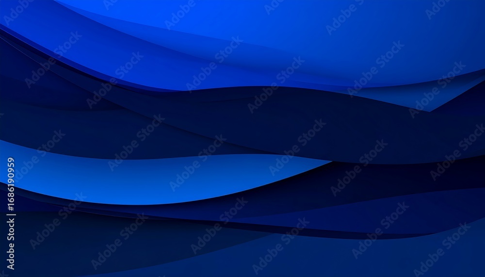 Obraz premium Abstract layered blue waves