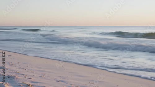 Wallpaper Mural Morning Sky over White Sand Beach with Gentle Waves Torontodigital.ca