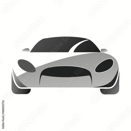 Modern sports car front view